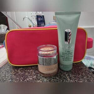 Clinique Skincare Set with Pink Bag